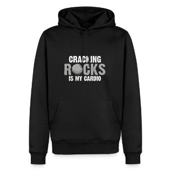 Collecteurs minéraux et ventilateur de minéraux de minerais - Sweat à capuche Premium bio Homme - noir - Devant - Nico (187cm)