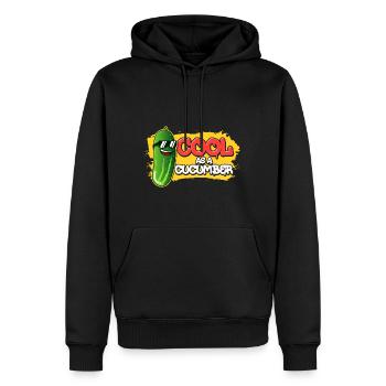 Cool As A Cucumber Vegan Design - Männer Premium Bio Hoodie - Schwarz - Vorne - Nico (187cm)