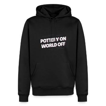 Potter Pottery - Men’s Premium Organic Hoodie - black - Front - Nico (187cm)