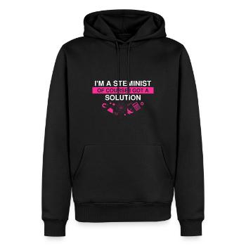 Professorin Steminist Designs für Equality Stem - Männer Premium Bio Hoodie - Schwarz - Vorne - Nico (187cm)