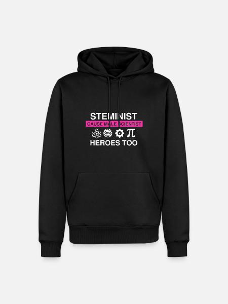 Steminist Science Design für Frauen Wissenschaft - Männer Premium Bio Hoodie - Schwarz