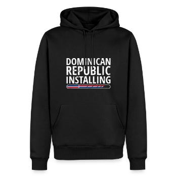 Dominican Republic Flag Dom Rep Flag Travel - Men’s Premium Organic Hoodie - black - Front - Nico (187cm)
