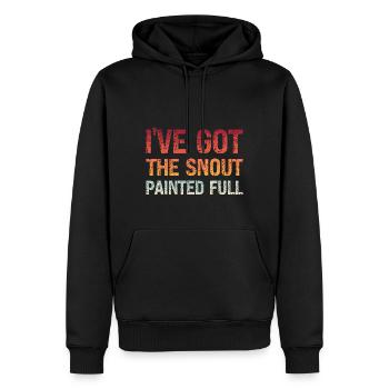 Denglisch Ich Habe Die Schnauze Gestrichen Voll - Männer Premium Bio Hoodie - Schwarz - Vorne - Nico (187cm)