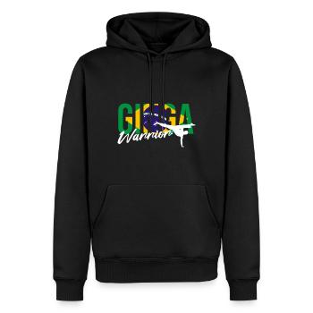 Dicton de danse afro-brésilienne pour la Capoeira - Sweat à capuche Premium bio Homme - noir - Devant - Nico (187cm)
