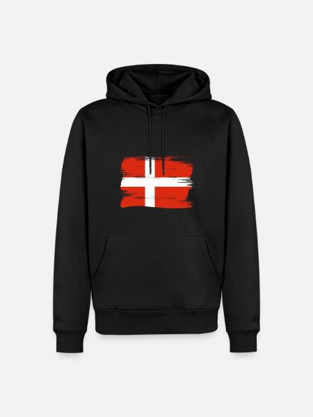 Dänemark Flagge Skandinavien Dänische Flagge Reise - Herre Premium økologisk hoodie - sort