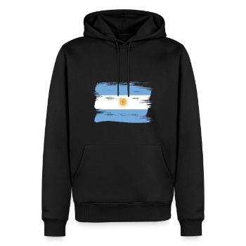 Argentinien Fahne Südamerika Argentinische Flagge - Männer Premium Bio Hoodie - Schwarz - Vorne - Nico (187cm)