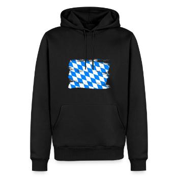 Bavaria Flag Used Look Bavarian Flag Vintage - Men’s Premium Organic Hoodie - black - Front - Nico (187cm)