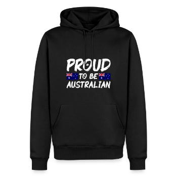 Australien Flagge Down Under Australische Fahne - Männer Premium Bio Hoodie - Schwarz - Vorne - Nico (187cm)