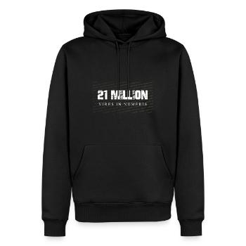 21 millions - Bitcoin - Veris dans Numeris - Sweat à capuche Premium bio Homme - noir - Devant - Nico (187cm)