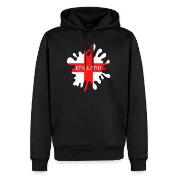 St. George englische Flagge - Männer Premium Bio Hoodie - Schwarz - Vorne - Nico (187cm)