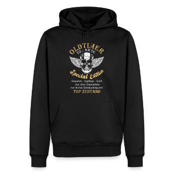 70. Geburtstag Mann 70 Jahre Geschenk - Männer Premium Bio Hoodie - Schwarz - Vorne - Nico (187cm)