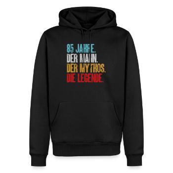 85. Geburtstag Mann Männer 85 Jahre Geschenk - Männer Premium Bio Hoodie - Schwarz - Vorne - Nico (187cm)