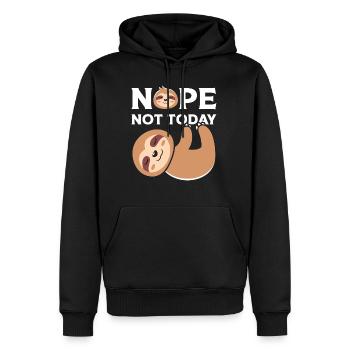 Nope Note Today - Men’s Premium Organic Hoodie - black - Front - Nico (187cm)