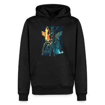 Archangel - Men’s Premium Organic Hoodie - black - Front - Nico (187cm)