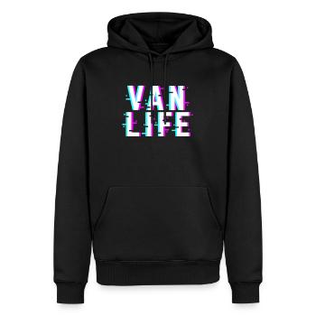 Van Life Camper Van - Men’s Premium Organic Hoodie - black - Front - Nico (187cm)