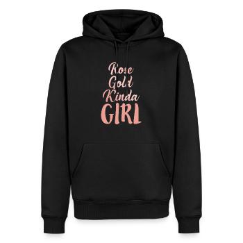Rose Gold Kinda Girl Hair Color Trends Cadeau - Sweat à capuche Premium bio Homme - noir - Devant - Nico (187cm)