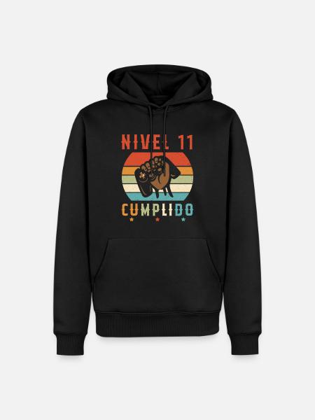 Niveau 11 complete - Sweat à capuche Premium bio Homme - noir