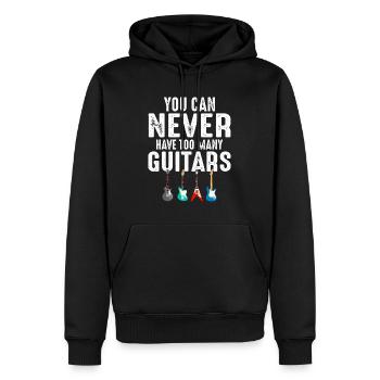 You Can Never Have Too Many Guitars Gitarre - Männer Premium Bio Hoodie - Schwarz - Vorne - Nico (187cm)