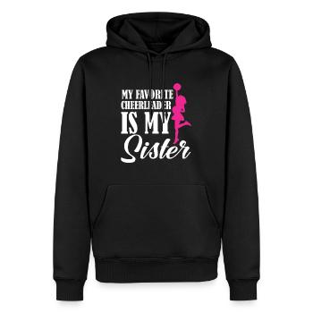 My Favorite Cheerleader Is My Sister - Männer Premium Bio Hoodie - Schwarz - Vorne - Nico (187cm)