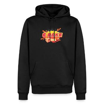 Agiter et cuire au four - Sweat à capuche Premium bio Homme - noir - Devant - Nico (187cm)