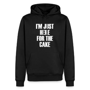 Im Just Here For The Cake - Men’s Premium Organic Hoodie - black - Front - Nico (187cm)
