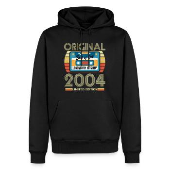 Vintage Geburtstagsgeschenk 2004 Limited Edition - Männer Premium Bio Hoodie - Schwarz - Vorne - Nico (187cm)
