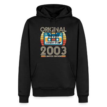 Cadeau D'anniversaire Vintage 2003 Original - Sweat à capuche Premium bio Homme - noir - Devant - Nico (187cm)