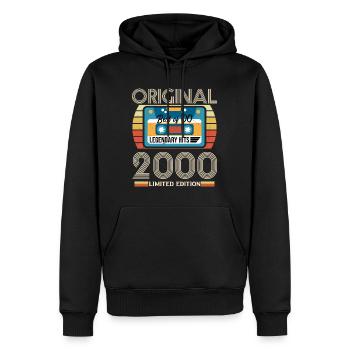 Vintage 2000 Original Geburtstagsgeschenk - Männer Premium Bio Hoodie - Schwarz - Vorne - Nico (187cm)