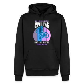 Unbenanntes Projekt 44 - Sweat à capuche Premium bio Homme - noir - Devant - Nico (187cm)