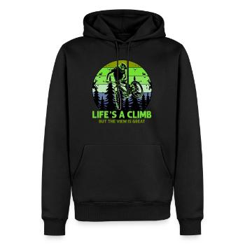Unbenanntes Projekt 48 - Sweat à capuche Premium bio Homme - noir - Devant - Nico (187cm)