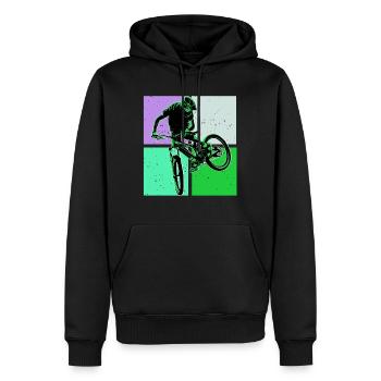 Unbenanntes Projekt 74 - Sweat à capuche Premium bio Homme - noir - Devant - Nico (187cm)