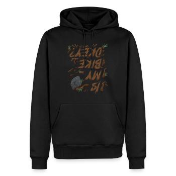 Projet sans nom 43 - Sweat à capuche Premium bio Homme - noir - Devant - Nico (187cm)