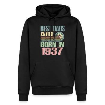 The best fathers were born in 1937, 86 years old, - Men’s Premium Organic Hoodie - black - Front - Nico (187cm)