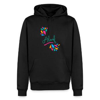 Alaaf - Männer Premium Bio Hoodie - Schwarz - Vorne - Nico (187cm)