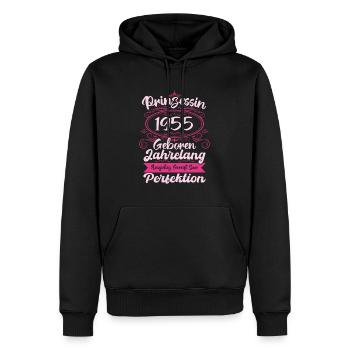 Prinzessin seit 1955 Geburtstag 1955 - Männer Premium Bio Hoodie - Schwarz - Vorne - Nico (187cm)