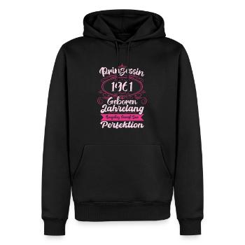 Prinzessin seit 1961 Geburtstag 1961 - Männer Premium Bio Hoodie - Schwarz - Vorne - Nico (187cm)