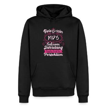 Prinzessin seit 1976 Geburtstag 1976 - Männer Premium Bio Hoodie - Schwarz - Vorne - Nico (187cm)