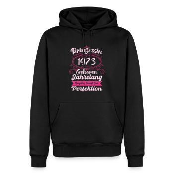 Prinzessin seit 1973 Geburtstag 1973 - Männer Premium Bio Hoodie - Schwarz - Vorne - Nico (187cm)