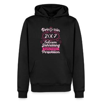 Prinzessin seit 2007 Geburtstag 2007 - Männer Premium Bio Hoodie - Schwarz - Vorne - Nico (187cm)