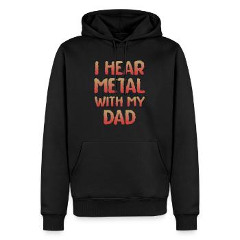 J’écoute du metal avec mon T-shirt Papa pour enfants - Sweat à capuche Premium bio Homme - noir - Devant - Nico (187cm)