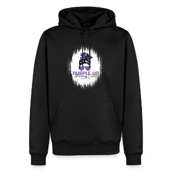 Purple Up For Military Kids Girls Purple Uppurple - Männer Premium Bio Hoodie - Schwarz - Vorne - Nico (187cm)