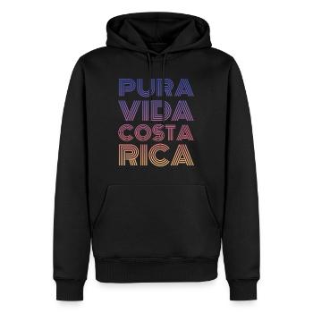 Costa Rica Pura Vida - Männer Premium Bio Hoodie - Schwarz - Vorne - Nico (187cm)