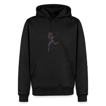 Tee graphique de tennis avec conception de motifs de mots. - Sweat à capuche Premium bio Homme - noir - Devant - Nico (187cm)