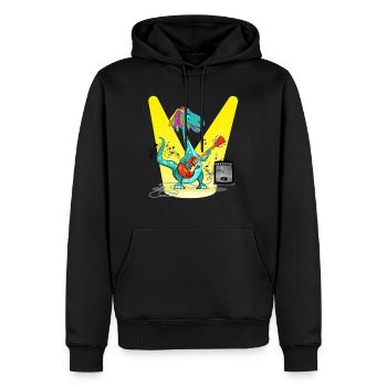 dino rasta cool #2 - Sweat à capuche Premium bio Homme - noir - Devant - Nico (187cm)