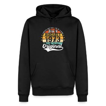 August 1973 Birthday Gift Ideas 1973 August - Men’s Premium Organic Hoodie - black - Front - Nico (187cm)