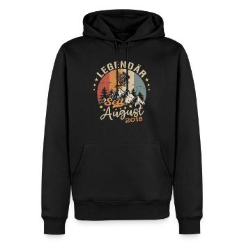 Legendär seit August 2018 Geburtstag Geschenk - Männer Premium Bio Hoodie - Schwarz - Vorne - Nico (187cm)