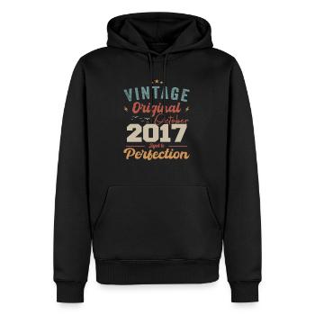 October 2017 Birthday Gift 2017 October - Men’s Premium Organic Hoodie - black - Front - Nico (187cm)