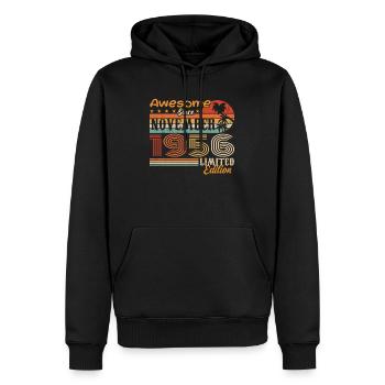 Eine Legende wurde im November 1956 geboren - 1956 - Männer Premium Bio Hoodie - Schwarz - Vorne - Nico (187cm)