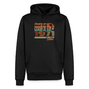 Eine Legende wurde im November 1971 geboren - 1971 - Männer Premium Bio Hoodie - Schwarz - Vorne - Nico (187cm)