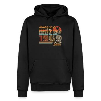 Eine Legende wurde im November 1969 geboren - 1969 - Männer Premium Bio Hoodie - Schwarz - Vorne - Nico (187cm)